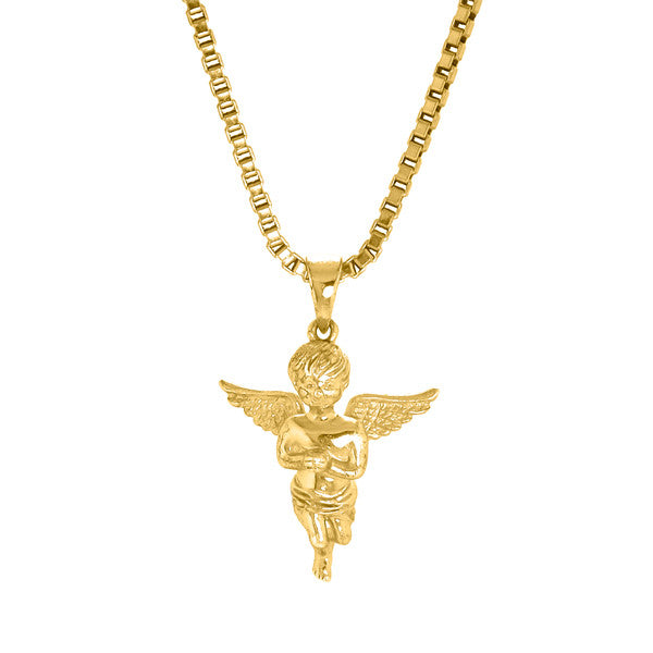Gold Cherub Baby Angel necklace