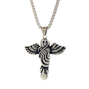 Necklace - Silver Archangel Necklace - Tossari - 1