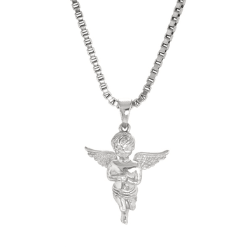 Silver Micro Angel Necklace Chain Toronto New York London