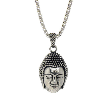 Necklace - Silver Buddha Head - Tossari
 - 1
