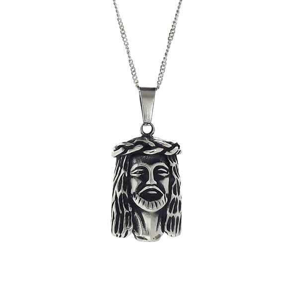 Necklace - Silver Micro Jesus Piece Necklace - Tossari
 - 1