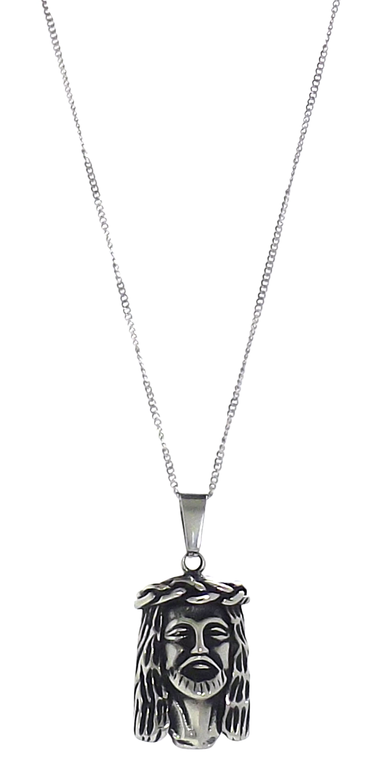 Necklace - Silver Micro Jesus Piece Necklace - Tossari
 - 2