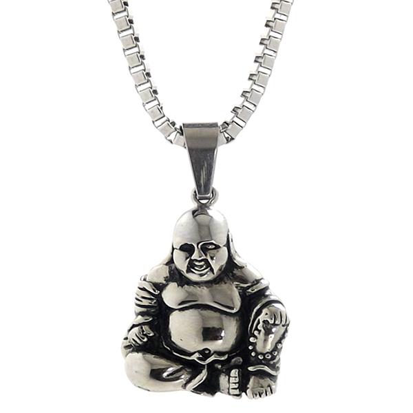 Necklace - Silver Prosperity Fat  Buddha - Tossari
 - 1